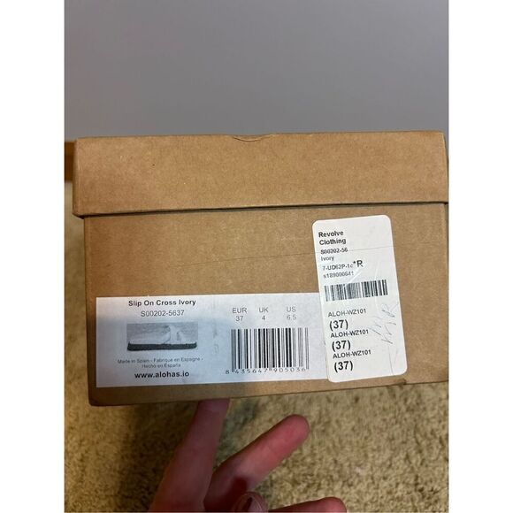 🆕 Alohas Slip-on Cross‎ Ivory women’s sandal women’s EU 37 Revolve - Picture 5 of 6